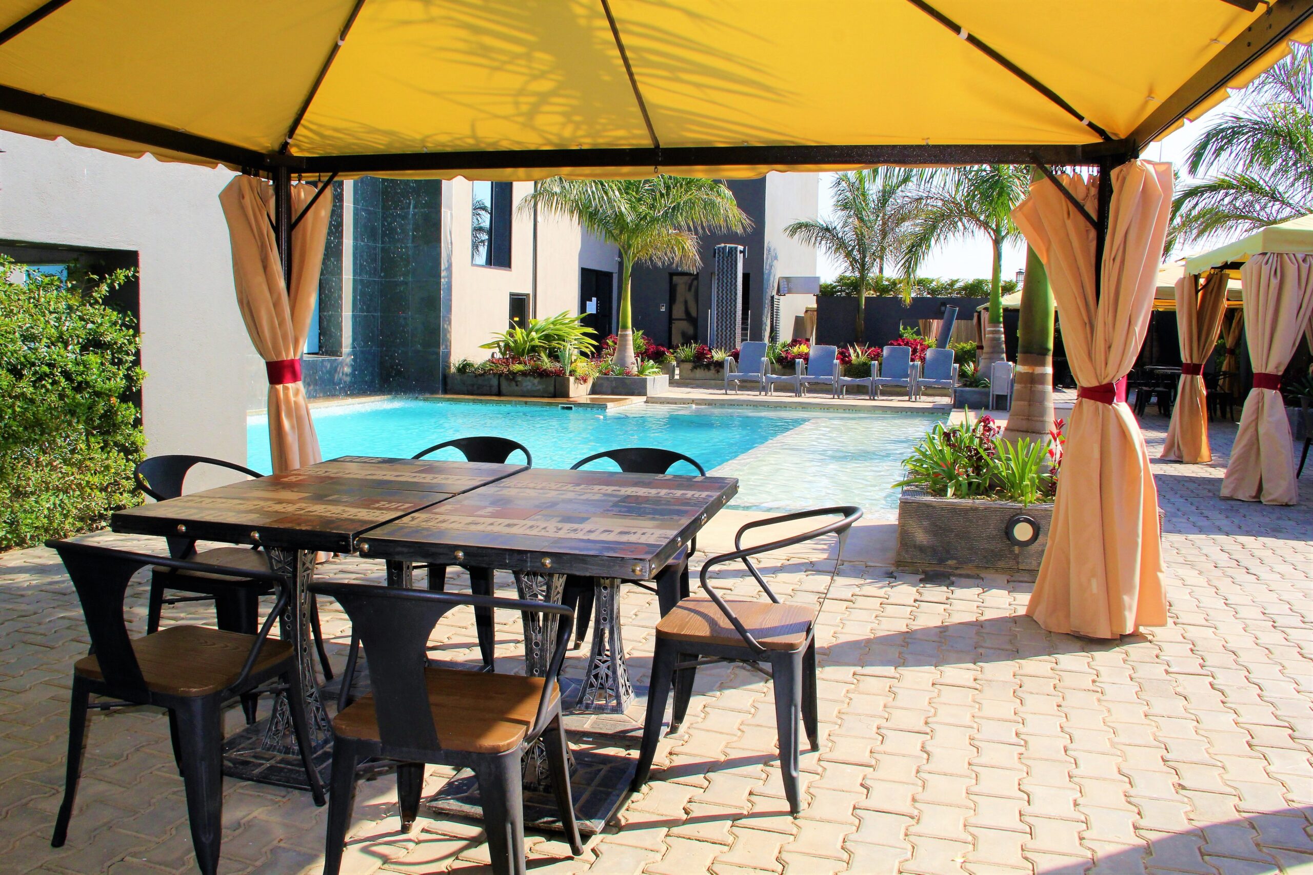 Relaxing corner of the pool area